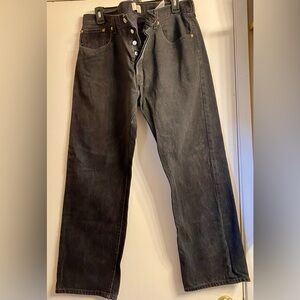 Levis 501 Jeans Mens Size 38X30 black Denim Button Fly Straight Leg VTG